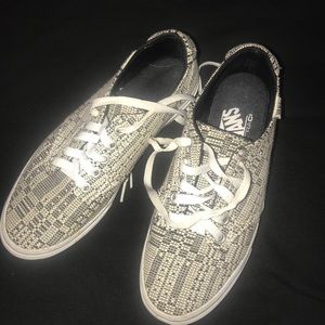 Fabric Black & White Vans, women’s size 7